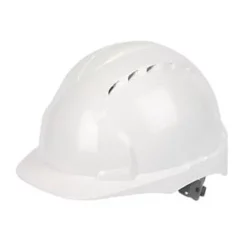 Jsp Evo2 Mid Peak Slip-Ratchet Vented Safety Hard Hat White