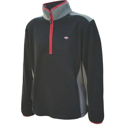 Lee Cooper 1/2 Zip Fleece Black/Grey