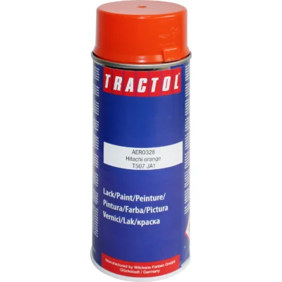 Tractol Paint 400ml Spray Can Hitachi Orange