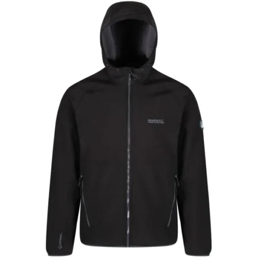 arec ii hooded softshell walking jacket black seal grey