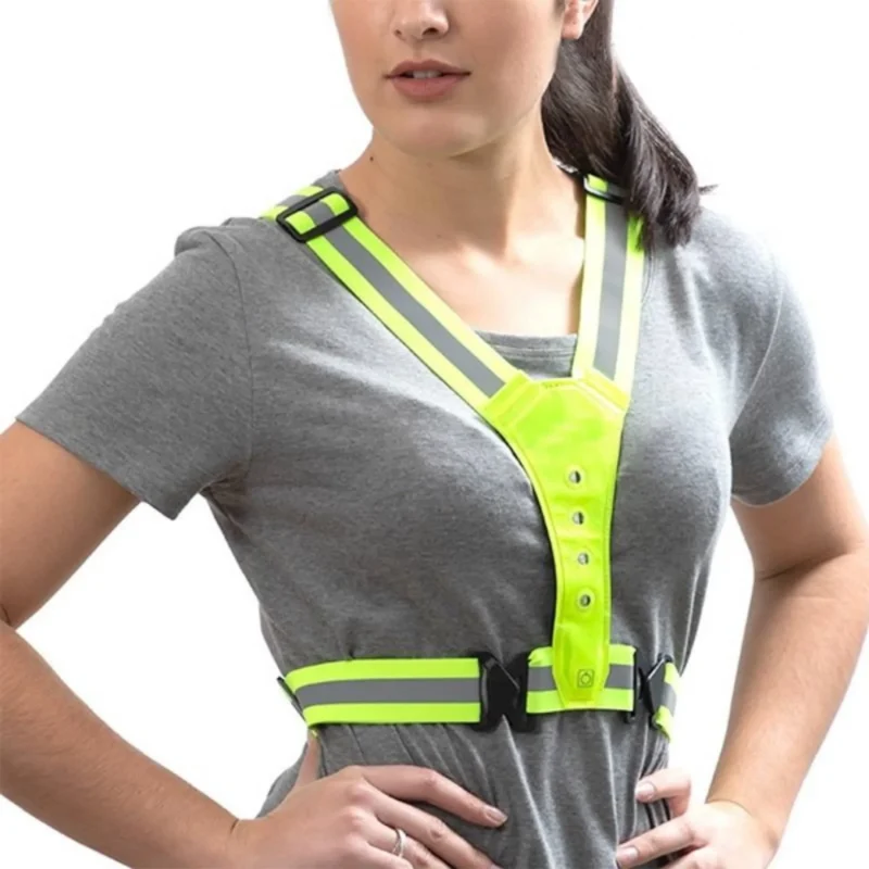 benson led reflective running vest