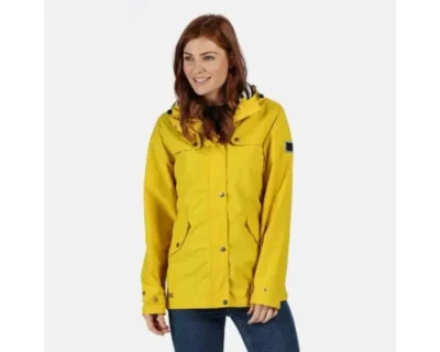 Regatta Women's Bertille Lightweight Hooded Waterproof Jacket Yellow Su