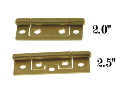 2 - 2.5" Brass Flush Hinges (2 Pack) - 2.5" (2 Pack)