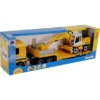bruder 01852 mb actros low loader truck and liebherr excavator 2