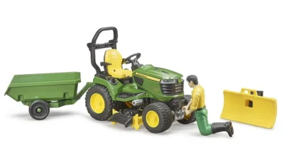bworld john deere lawn tractor with trailer 2