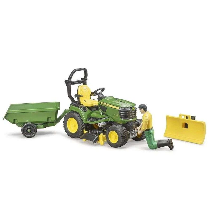 bworld john deere lawn tractor with trailer 2