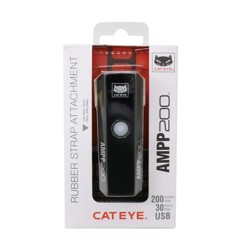 cateye cateye ampp 200 usb rechargeable front ligh 2