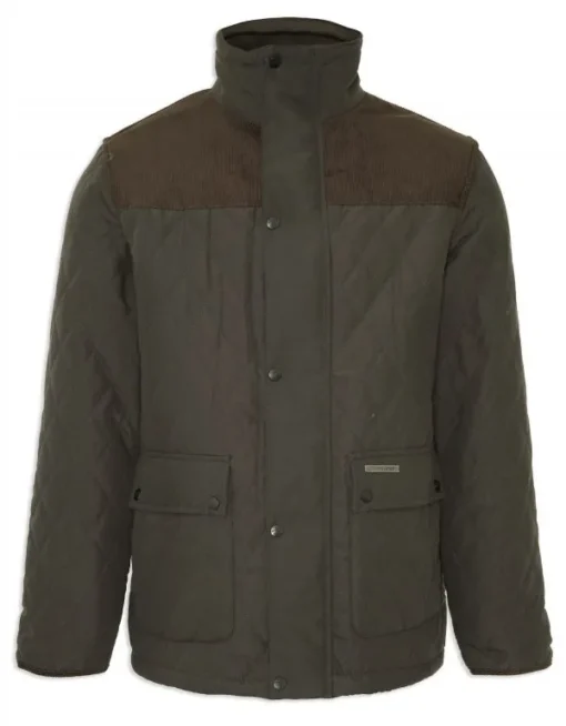 champion lewis diamond olive quilted jacket clarkes of cavan