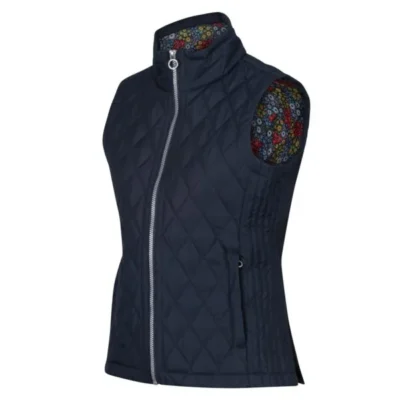 Regatta Women's Charna Insulated Diamond Quilted Bodywarmer Navy Ditsy