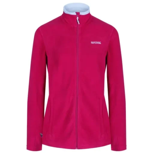 clemance ii lightweight full zip fleece dark cerise light steel