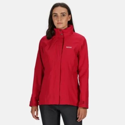 Regatta Women's Daysha Lightweight Waterproof Walking Jacket With Concealed Hood Dark Cerise