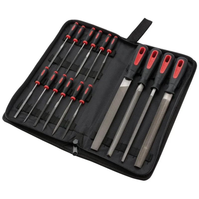 draper 16 pieces red line file set