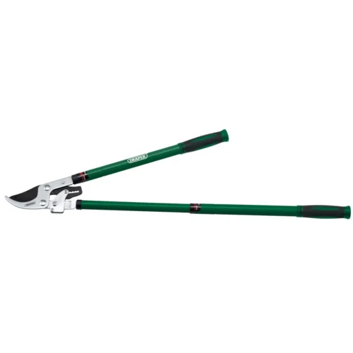 draper 36833 telescopic ratchet action bypass loppers with steel handles