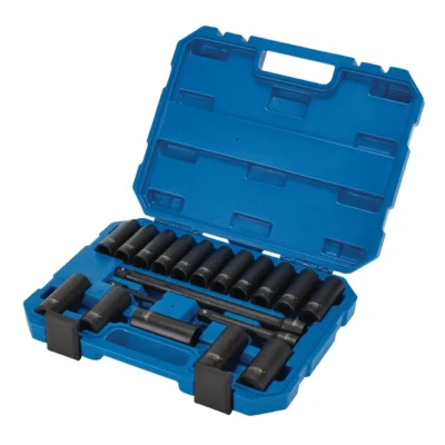 Draper Metric Deep Impact Socket Set, 1/2" Sq. Dr. (19 Piece)
