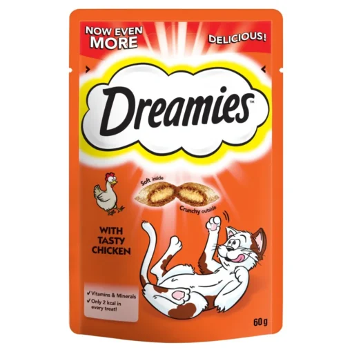 dreamies cat treats with chicken 60g