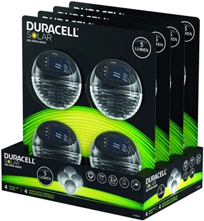 Duracell GL038GDU Outdoor Garden Solar Lights set of 4