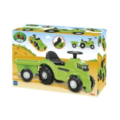 ecoiffier green tractor and trailer 21