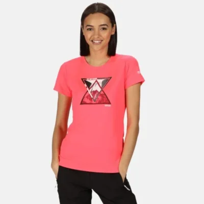 Regatta Women's Fingal V Graphic T-Shirt Neon Pink
