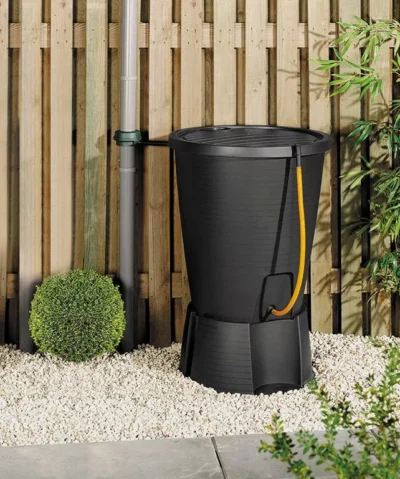 Alternative view of Water Butt with Downpipe Diverter Kit