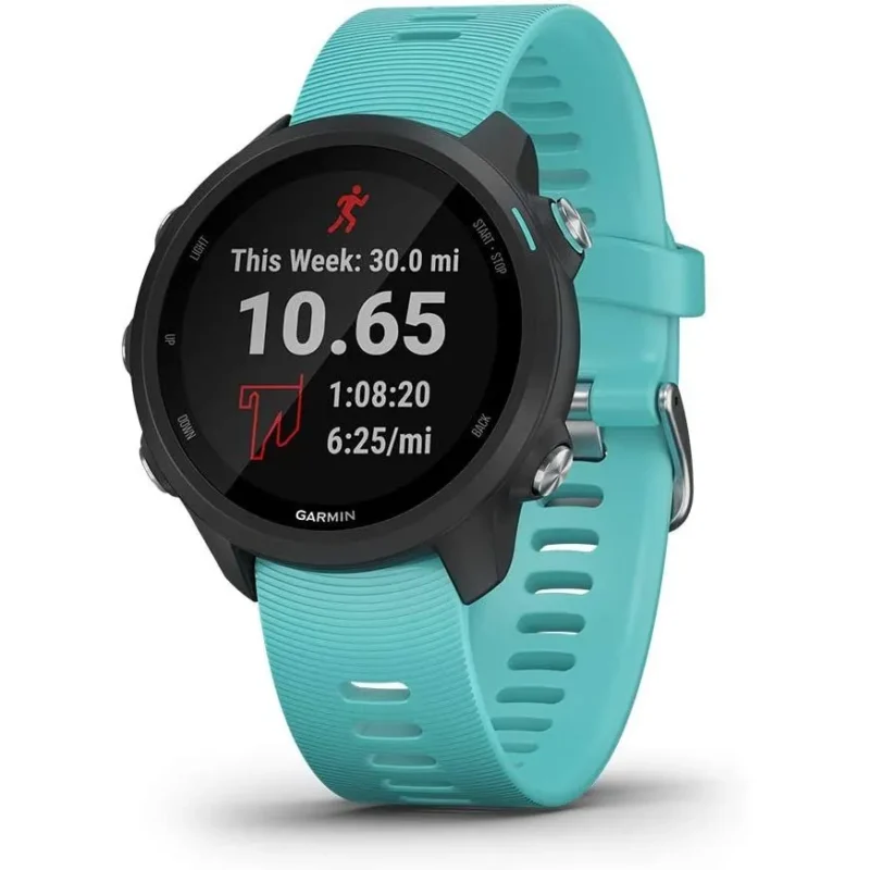 garmin forerunner 245 gps running watch aqua