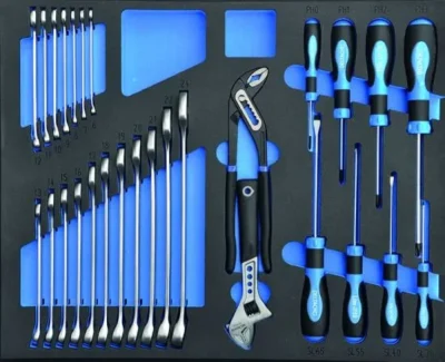 gereedschapswagen d2 compact 5 laden gevuld in foam 214dlg 4