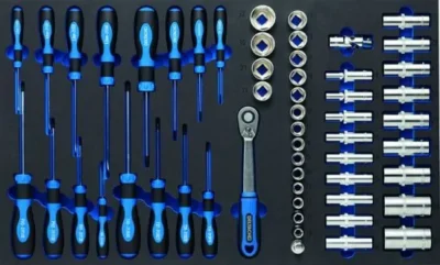 gereedschapswagen d2 xl 5 laden gevuld in foam 350dlg 2