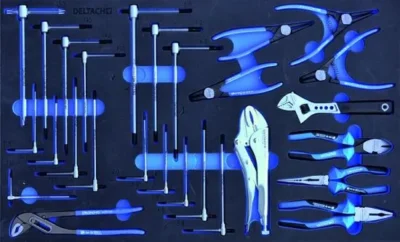 gereedschapswagen d2 xl 5 laden gevuld in foam 350dlg 4