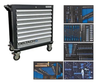 Deltach D2 XL Tool Trolley, 5 Drawers, 350 Pieces