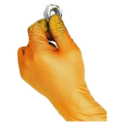 Gripster 246 Orange Nitrile Gloves 5 gripster 246 nitrile gloves orange