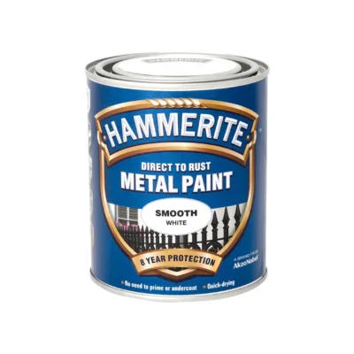 Hammerite Smooth White Metal Paint 250ml