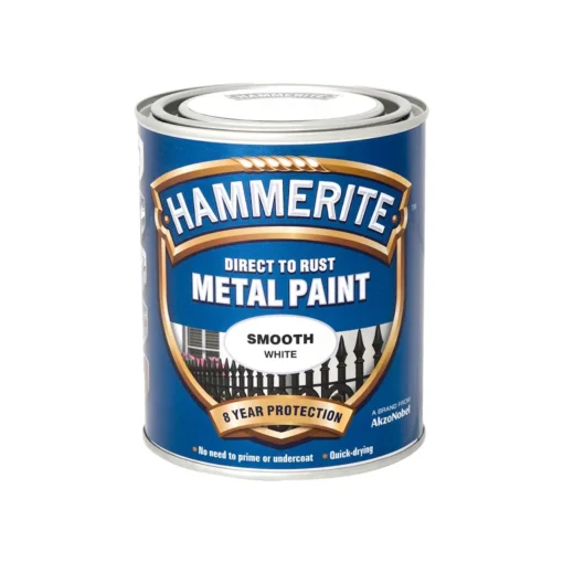 hammerite 250ml smooth white metal paint