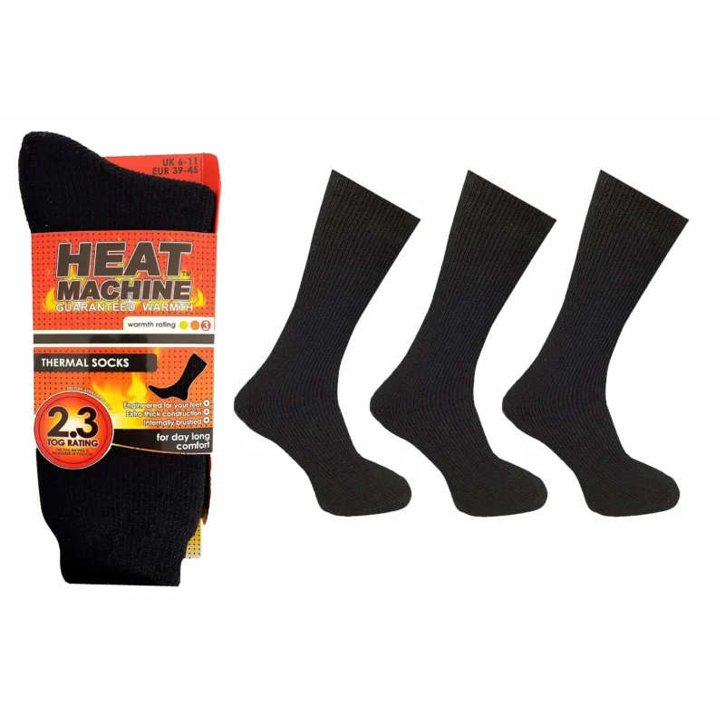 heat machine 1289 thermal socks black