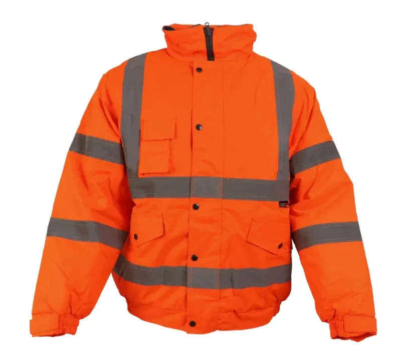 hi viz bomber jacket fluro orange