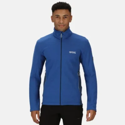 Regatta Men's Highton Stretch Lightweight Full Zip Fleece Nautical Blue Dark Denim