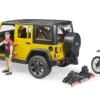 jeep wrangler rubicon w. mountain bike and cyclist 2