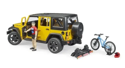 jeep wrangler rubicon w. mountain bike and cyclist 2