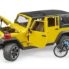 jeep wrangler rubicon w. mountain bike and cyclist 3