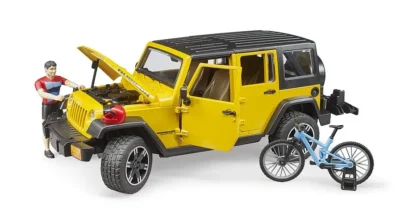 Alternative view of Bruder Jeep Wrangler Rubicon Mountain Bike and Cyclist