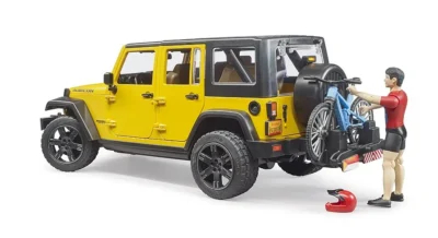 jeep wrangler rubicon w. mountain bike and cyclist 4