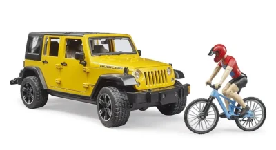 jeep wrangler rubicon w. mountain bike and cyclist 5