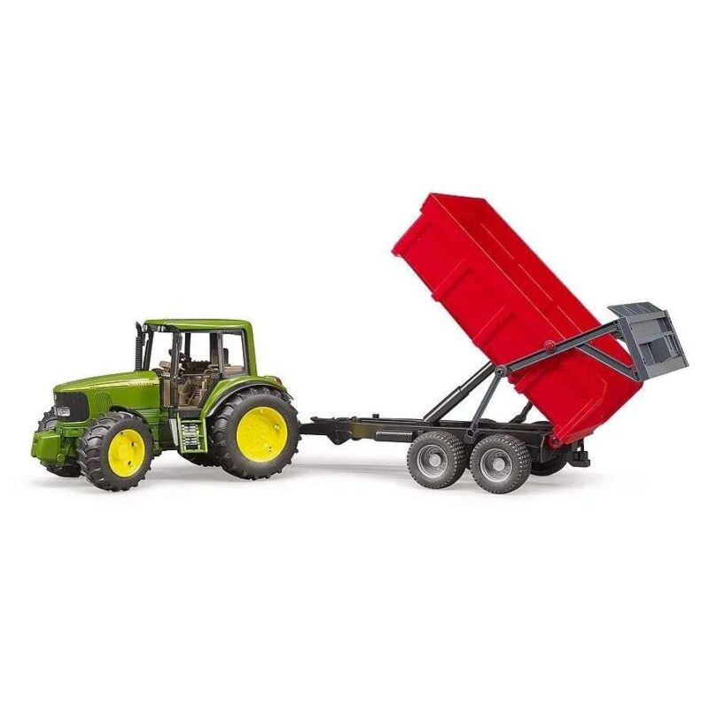 john deere 6920 with tipping trailer 1