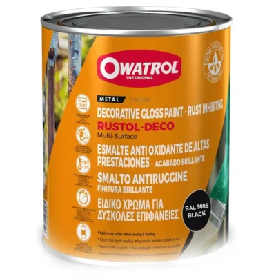 Owatrol Deco Multi-Surface Gloss Paint 750ml Black 9005