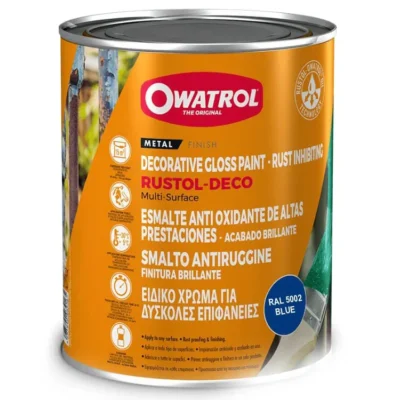 Owatrol Deco Multi-Surface Gloss Paint 750ml Blue 5002
