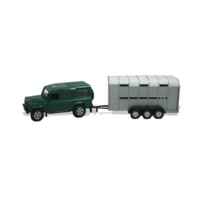 Kids Globe Land Rover & Livestock Trailer