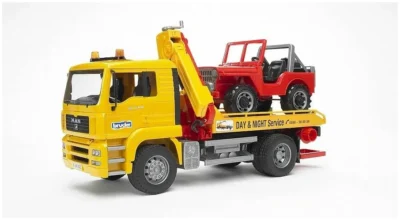 Bruder Man TGA Breakdown Truck with Cross Country Vehicle 7 man tga breakdown truck with cross country vehicle 2