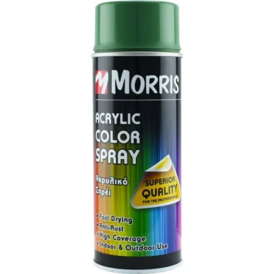 Morris Metallic Acrylic Spray Paint Green 400ml