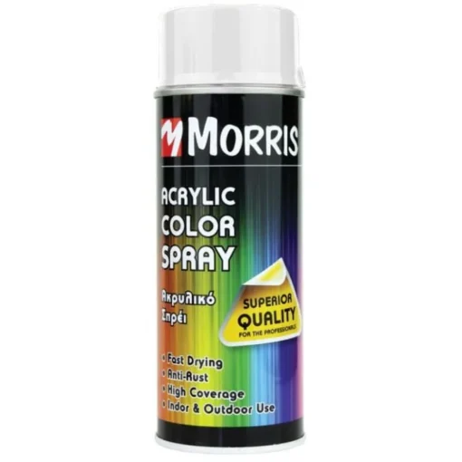 morris acrylic spray paint matt white 400 ml