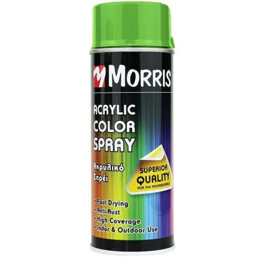 morris acrylic spray paint yellow green 400ml ral6018