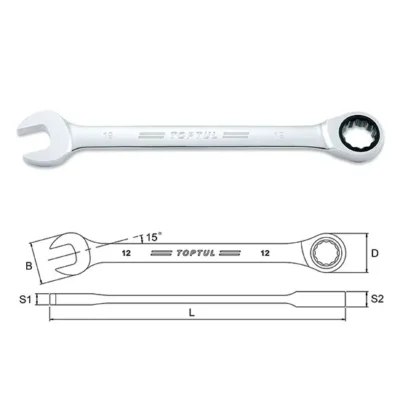 Toptul 22mm Pro-Series Ratchet Combination Wrench