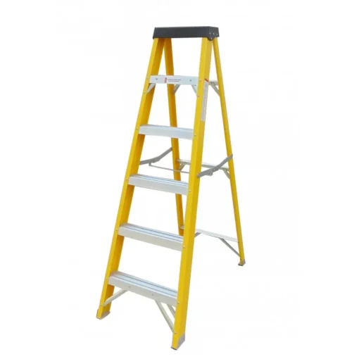 ptld1906fg protool fibreglass ladder 6 tread yellow